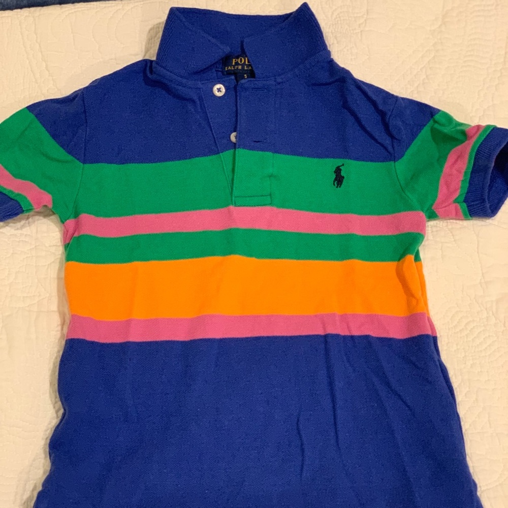 Boys color block 5T Polo Shirt